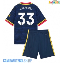 Camisa de time de futebol Arsenal Riccardo Calafiori #33 Replicas 2º Equipamento Infantil 2026-27 Manga Curta (+ Calças curtas)
